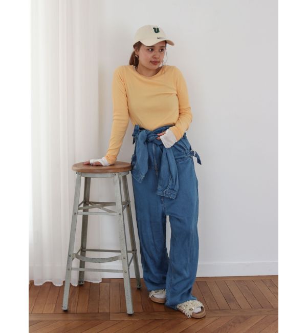 Ungrid「テンセル混デニムオールインワン」|オールインワン|