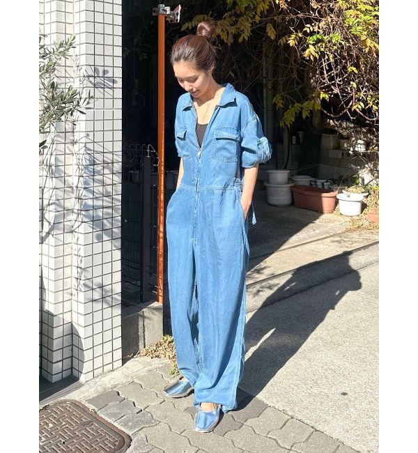 Ungrid「テンセル混デニムオールインワン」|オールインワン|
