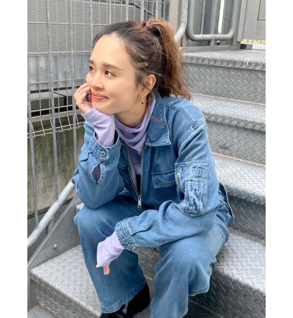 Ungrid「テンセル混デニムオールインワン」|オールインワン|