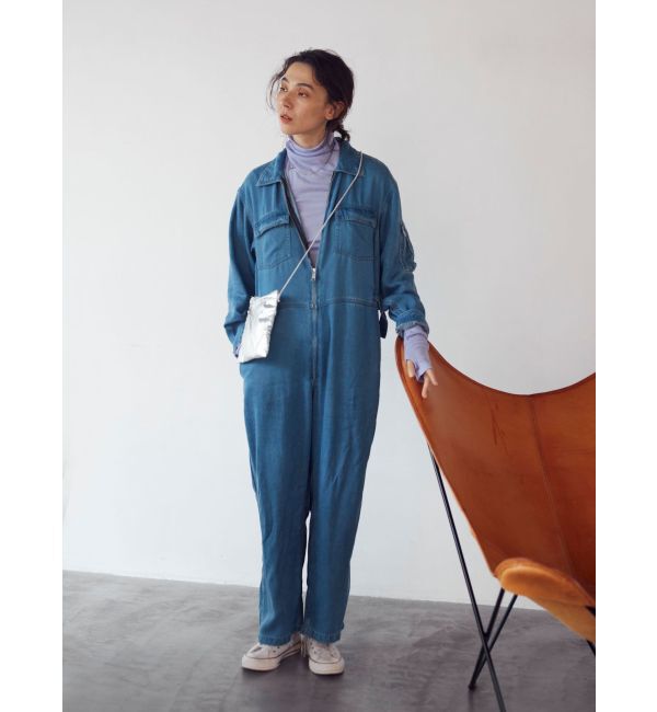 Ungrid「テンセル混デニムオールインワン」|オールインワン|