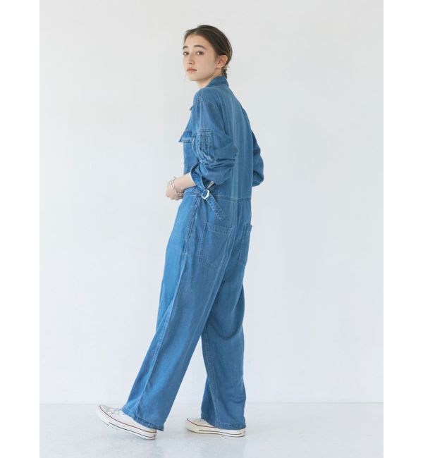 Ungrid「テンセル混デニムオールインワン」|オールインワン|