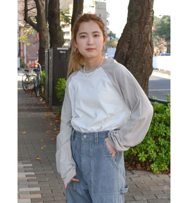 Ungrid「【WEB限定】ラグランロングスリーブTee」|Tシャツ・カットソー|ミディアムグレー