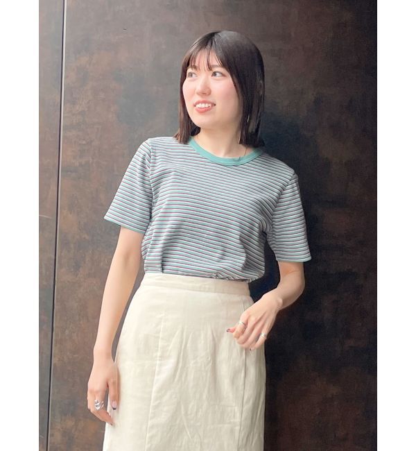 Ungrid「【WEB限定】コンパクトボーダーTee」|Tシャツ・カットソー|