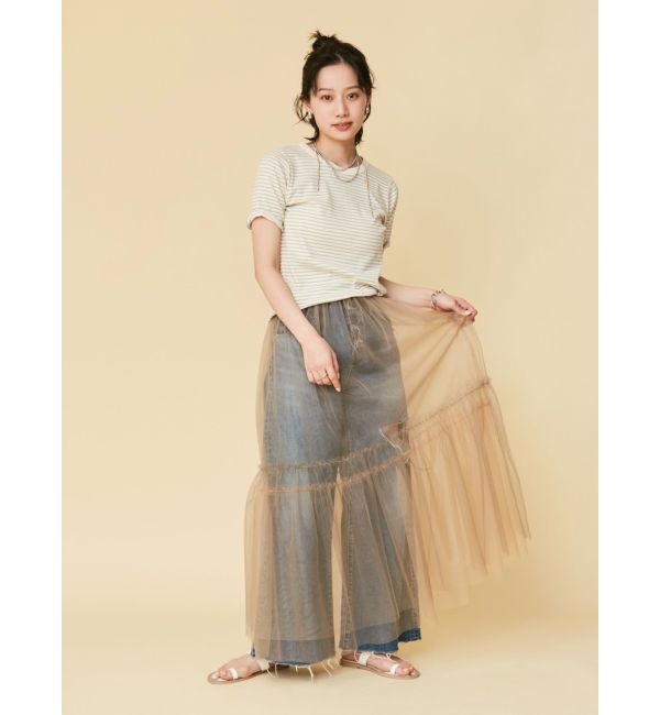 Ungrid「【WEB限定】コンパクトボーダーTee」|Tシャツ・カットソー|