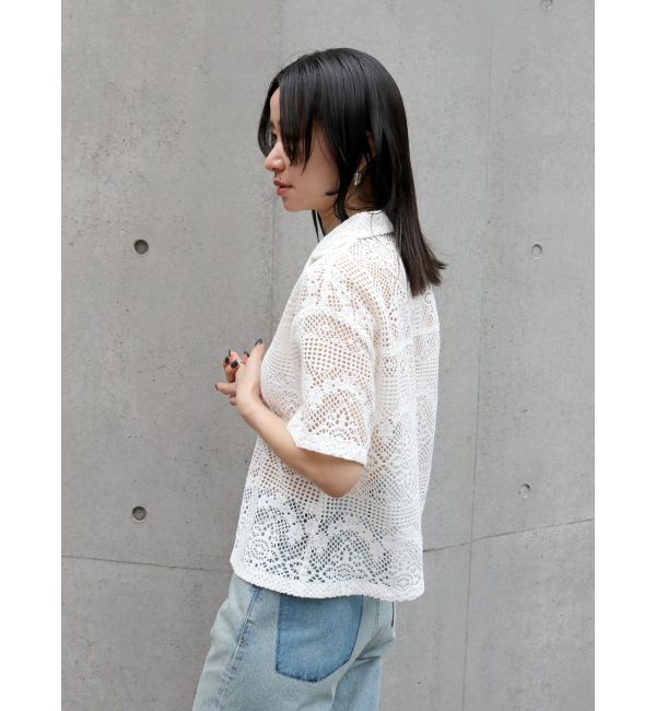 Ungrid「レース開襟シャツ」|シャツ・ブラウス|