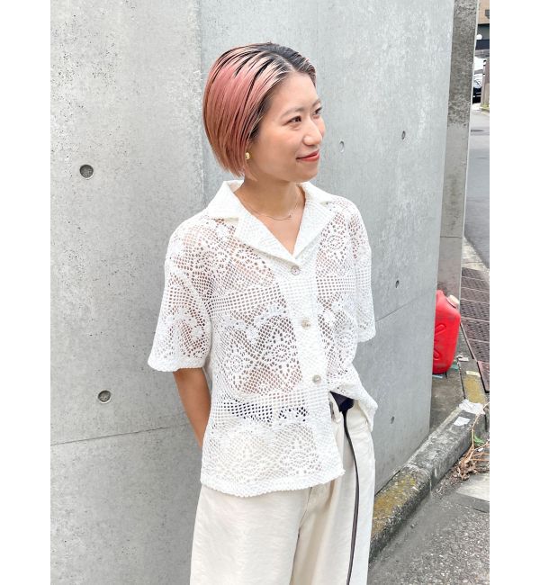 Ungrid「レース開襟シャツ」|シャツ・ブラウス|