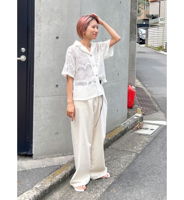 Ungrid「レース開襟シャツ」|シャツ・ブラウス|