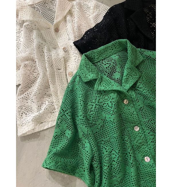 Ungrid「レース開襟シャツ」|シャツ・ブラウス|