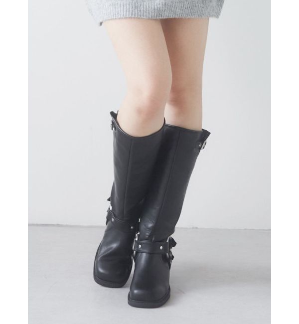 Ungrid「エンジニアロングブーツ」|ロングブーツ|