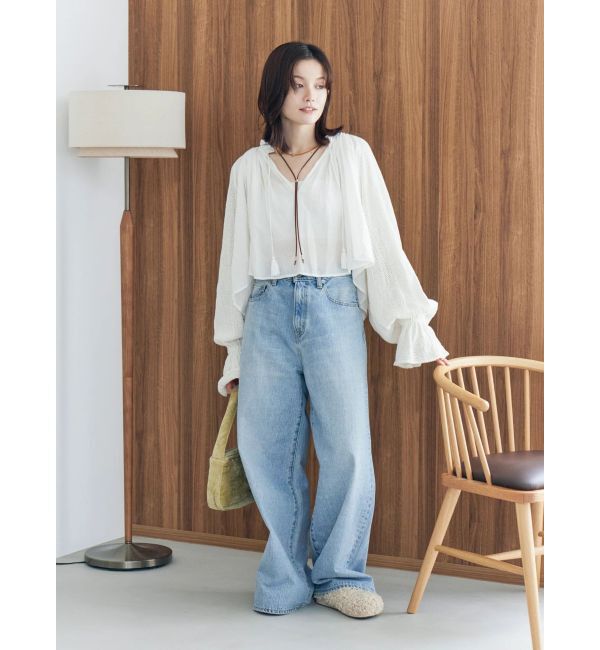 Ungrid「メッシュコンビショートブラウス」|シャツ・ブラウス|