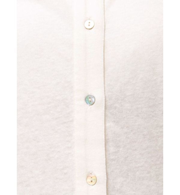 Ungrid「リネン混ハーフスリーブポロカーデ」|カーディガン|