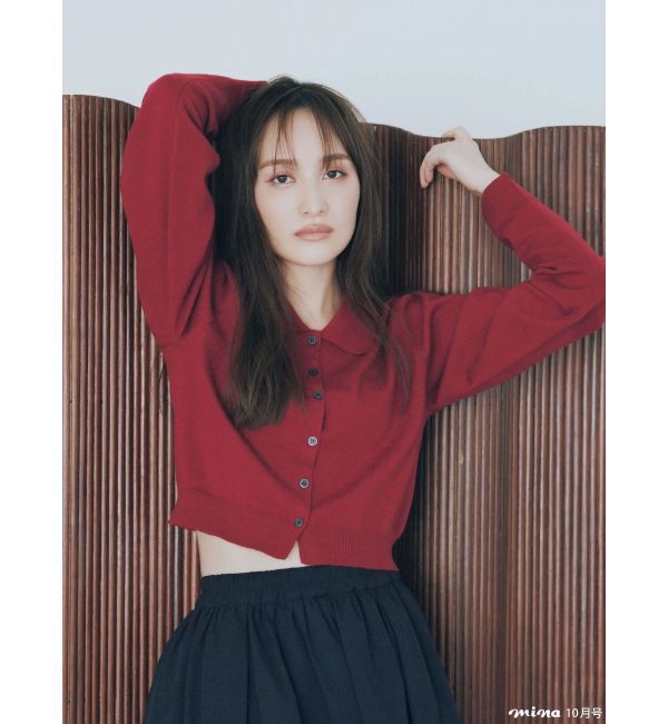 Ungrid「【百田夏菜子コラボ】ニットカーディガン」|カーディガン|レッド