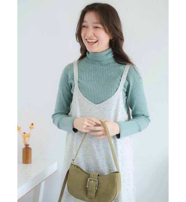 Ungrid「Ｖネックデザインニットキャミワンピース」|ワンピース|