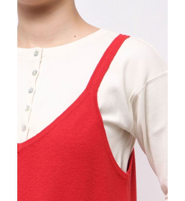 Ungrid「Ｖネックデザインニットキャミワンピース」|ワンピース|