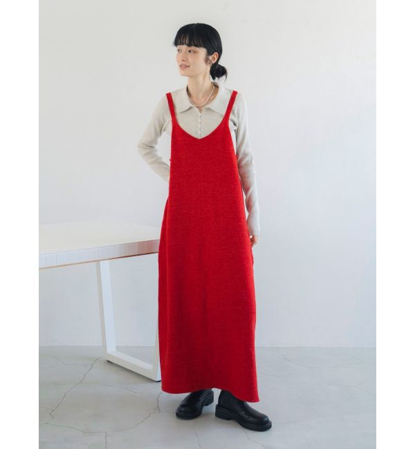 Ungrid「Ｖネックデザインニットキャミワンピース」|ワンピース|