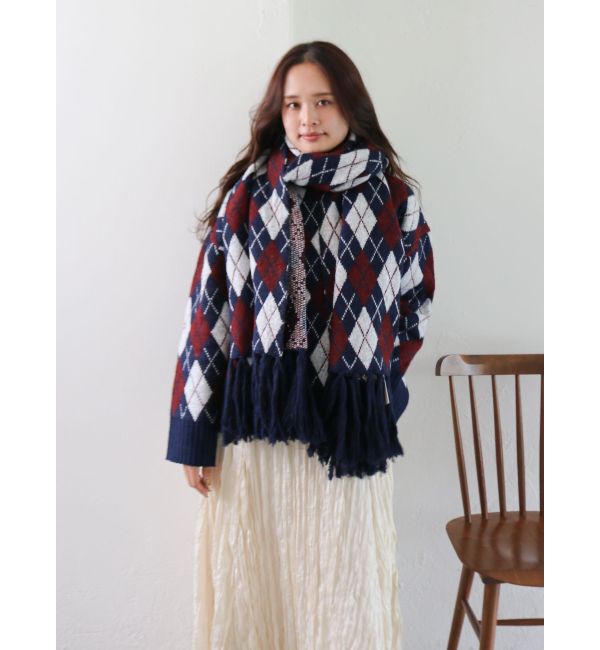 Ungrid「アーガイルルーズニット」|ニット・セーター|