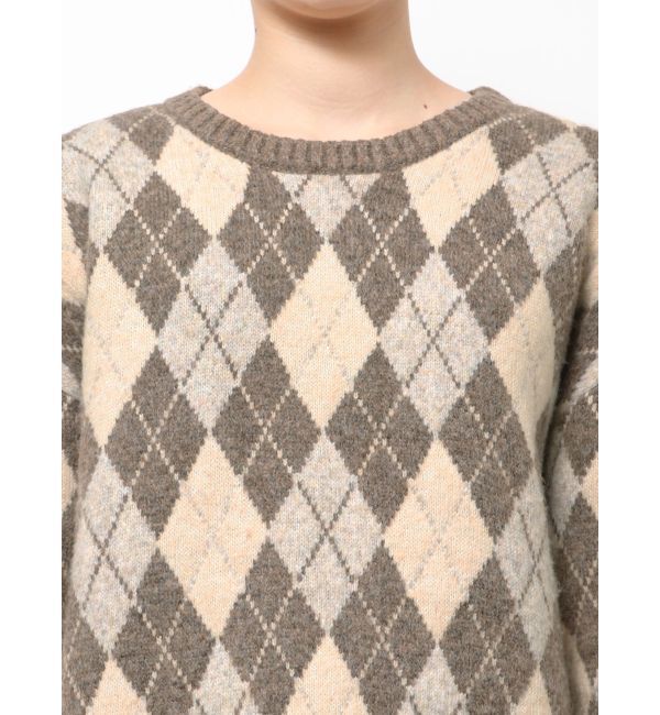 Ungrid「アーガイルルーズニット」|ニット・セーター|