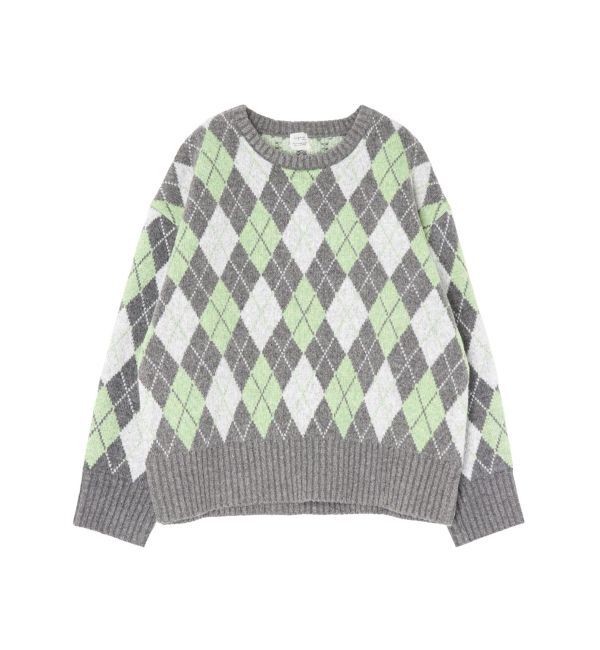 Ungrid「アーガイルルーズニット」|ニット・セーター|