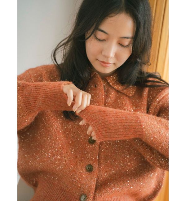 Ungrid「スパンコールポロニットカーディガン」|カーディガン|