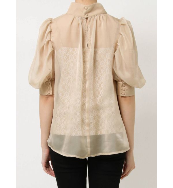 LAGUNAMOON「ハーフスリーブレースキャミシアーブラウス」|シャツ・ブラウス|