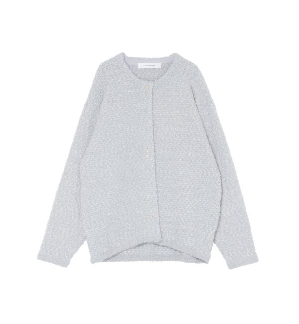LAGUNAMOON「ラメツイードニットカーディガン」|カーディガン|アイスブルー