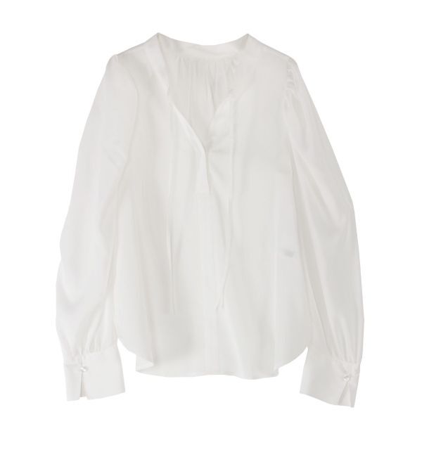 LAGUNAMOON「タックスリーブシフォンブラウス」|シャツ・ブラウス|