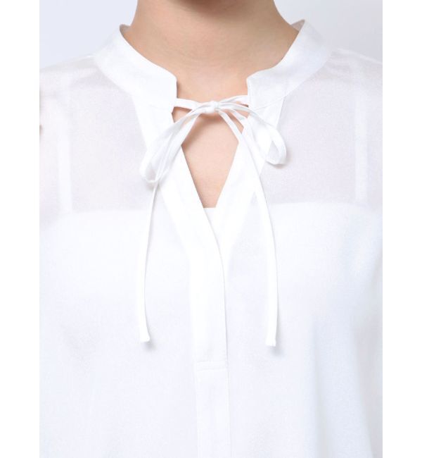 LAGUNAMOON「タックスリーブシフォンブラウス」|シャツ・ブラウス|