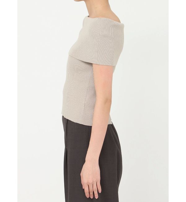 LAGUNAMOON「オフショルダーリブニットプルオーバー」|ニット・セーター|