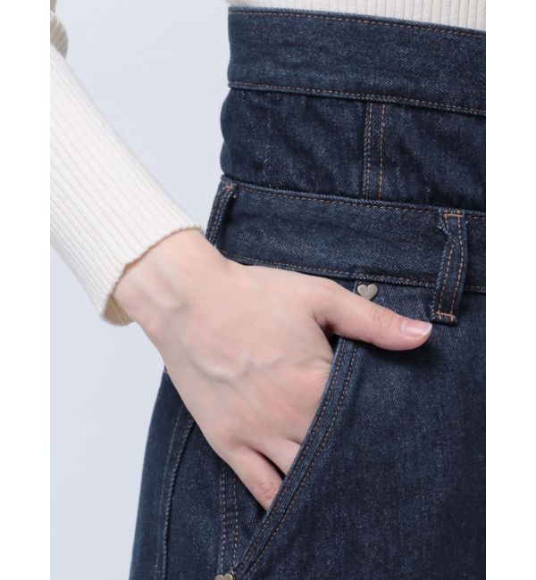 LAGUNAMOON「ハイウエストデニムバギーパンツ」|デニム|