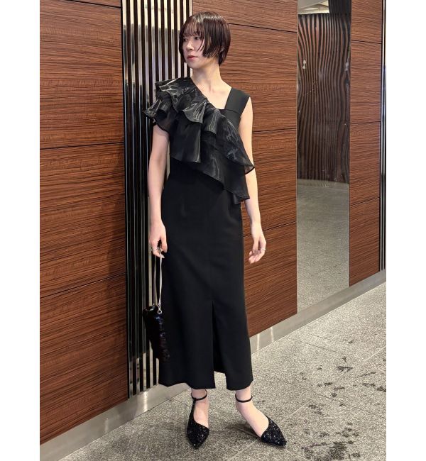 LAGUNAMOON「LADYフィラメントフリルアシンメトリードレス」|ドレス|