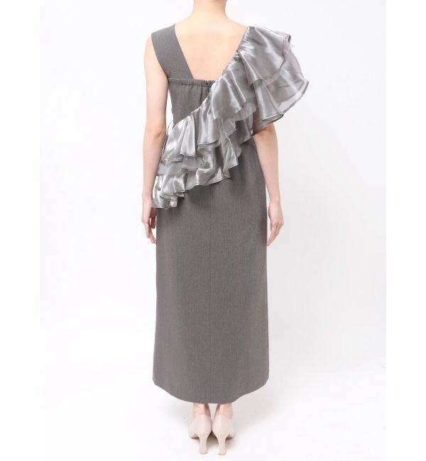 LAGUNAMOON「LADYフィラメントフリルアシンメトリードレス」|ドレス|