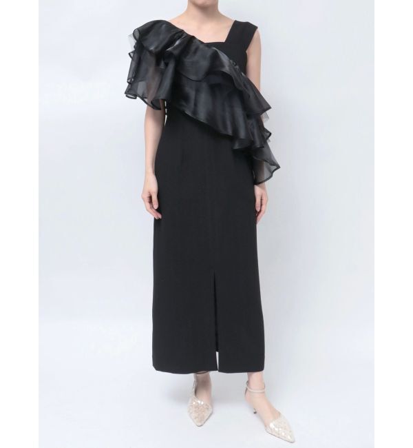 LAGUNAMOON「LADYフィラメントフリルアシンメトリードレス」|ドレス|