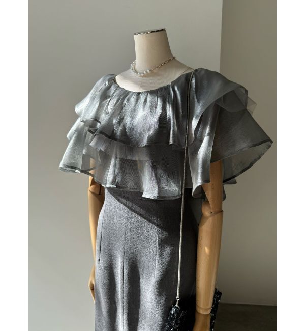 LAGUNAMOON「LADYフィラメントフリルアシンメトリードレス」|ドレス|