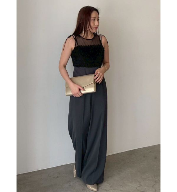 LAGUNAMOON「LADYデコレーションレイヤードパンツドレス」|ドレス|