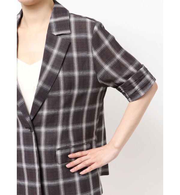LAGUNAMOON「ハーフスリーブチェックジャケット」|その他|