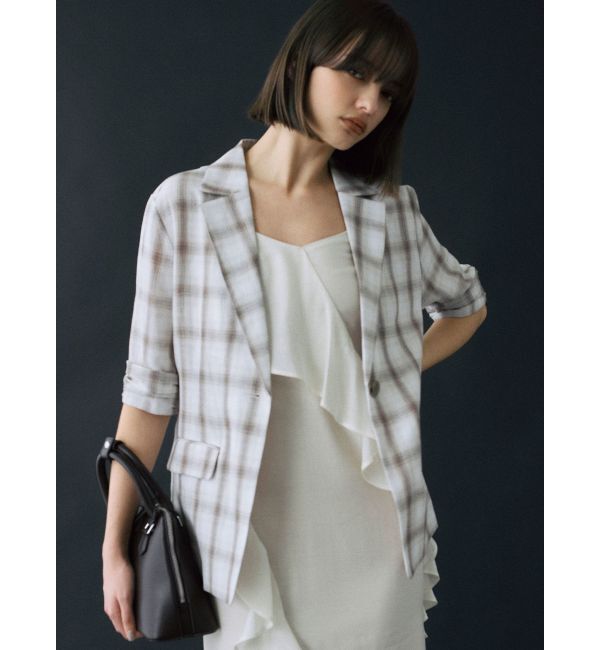 LAGUNAMOON「ハーフスリーブチェックジャケット」|その他|