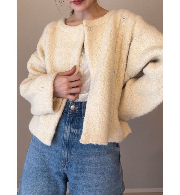 LAGUNAMOON「セッケツニットボアブルゾン」|ブルゾン・スタジャン|