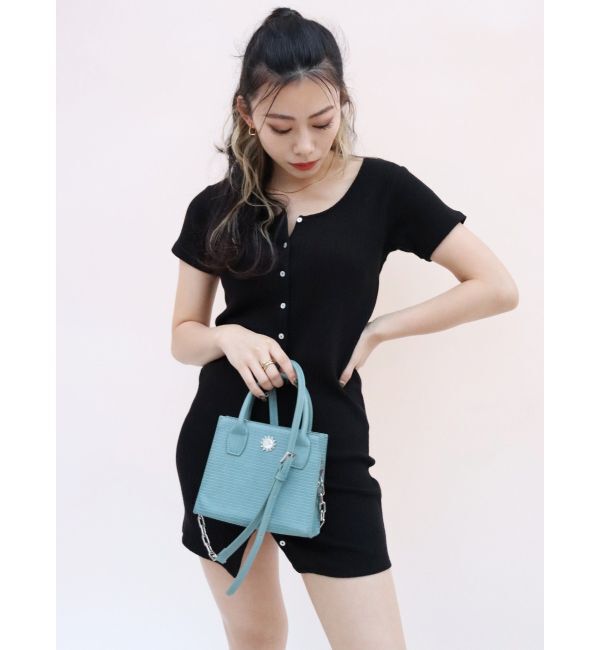 EVRIS「フロントボタンミニワンピース」|ワンピース|