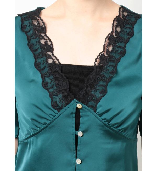 EVRIS「サテンレーストップス」|シャツ・ブラウス|