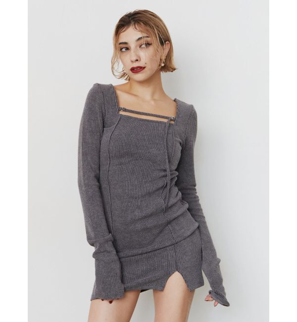 EVRIS「カットタイトミニワンピース」|ワンピース|