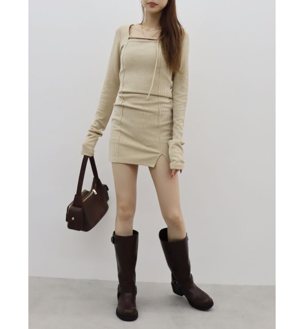 EVRIS「カットタイトミニワンピース」|ワンピース|