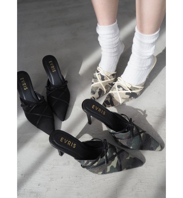 EVRIS「バイカラーヒールサンダル」|サンダル|
