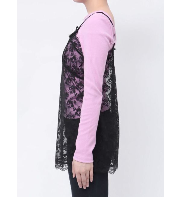 EVRIS「リボンキャミレースチュニック」|キャミソール|