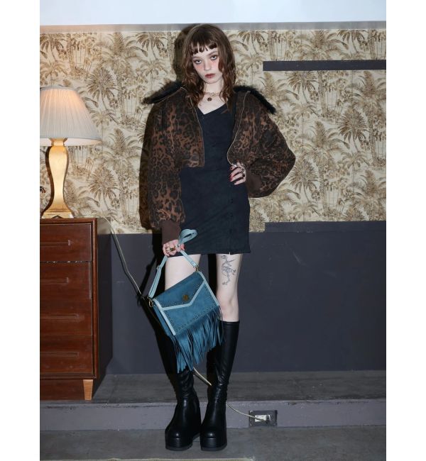 EVRIS「フェイクスェードスタッズデザインショルダーBAG」|ショルダー・メッセンジャー|