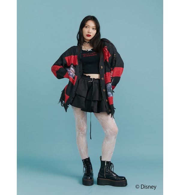 jouetie「【ディズニーコレクション】ダメージルーズニットカーデ」|カーディガン|