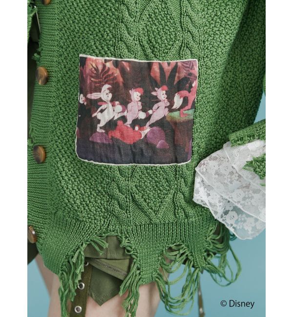 jouetie「【ディズニーコレクション】ダメージルーズニットカーデ」|カーディガン|