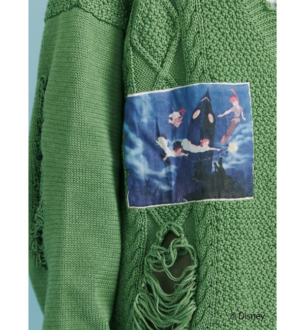 jouetie「【ディズニーコレクション】ダメージルーズニットカーデ」|カーディガン|