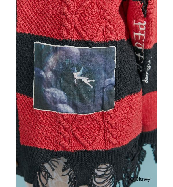 jouetie「【ディズニーコレクション】ダメージルーズニットカーデ」|カーディガン|