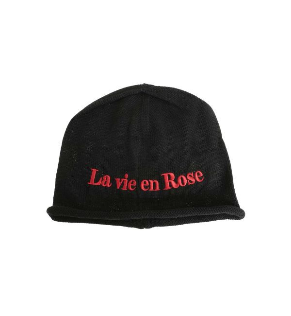 jouetie「カラーロゴビーニー」|ニット帽|ブラック