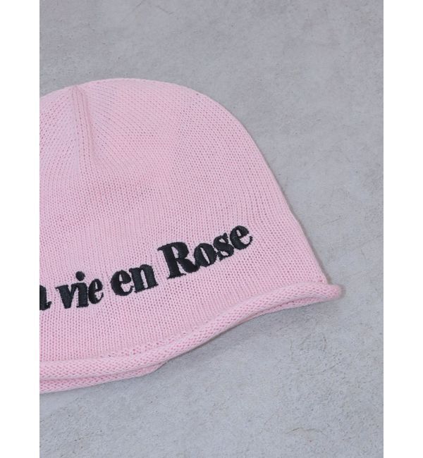 jouetie「カラーロゴビーニー」|ニット帽|ピンク